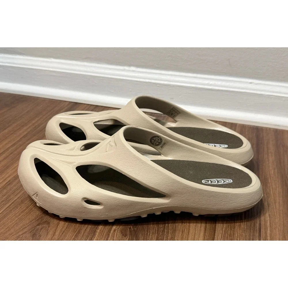 KEEN Shanti Plaza Mens Taupe/Canteen Clog Slides Sandals Size 14 (1028605)